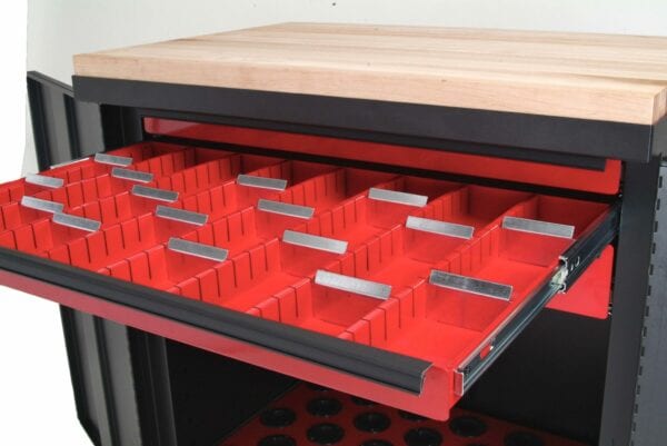 work station divider drawer storage