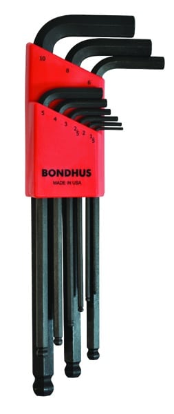Bondhus 9 Pc Metric Set - Ball End L-Wrenches